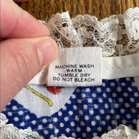 Blue with white polka dots, vintage Sears back to school dress, size 5. - Picture 12 of 16